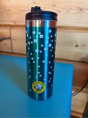 Einstein Brothers bagels Teal Bubble Travel Tumbler with Black Lid